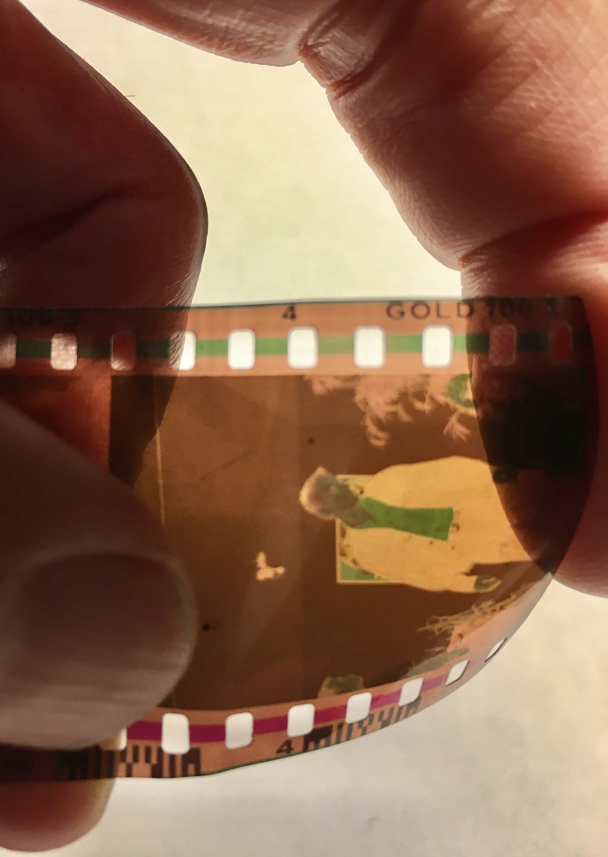 Et 35 mm-negativ og et kontaktark
