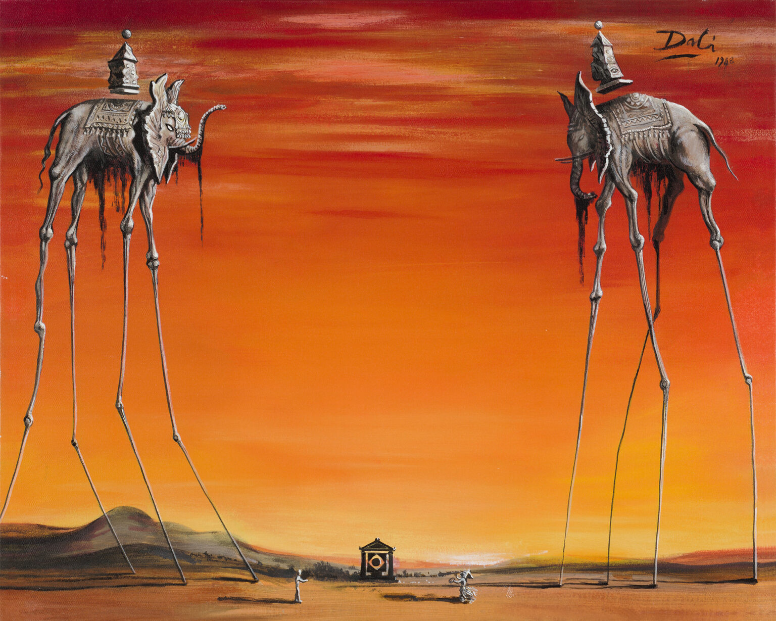 The Elephants was painted by Salvador Dalí in 1948.
