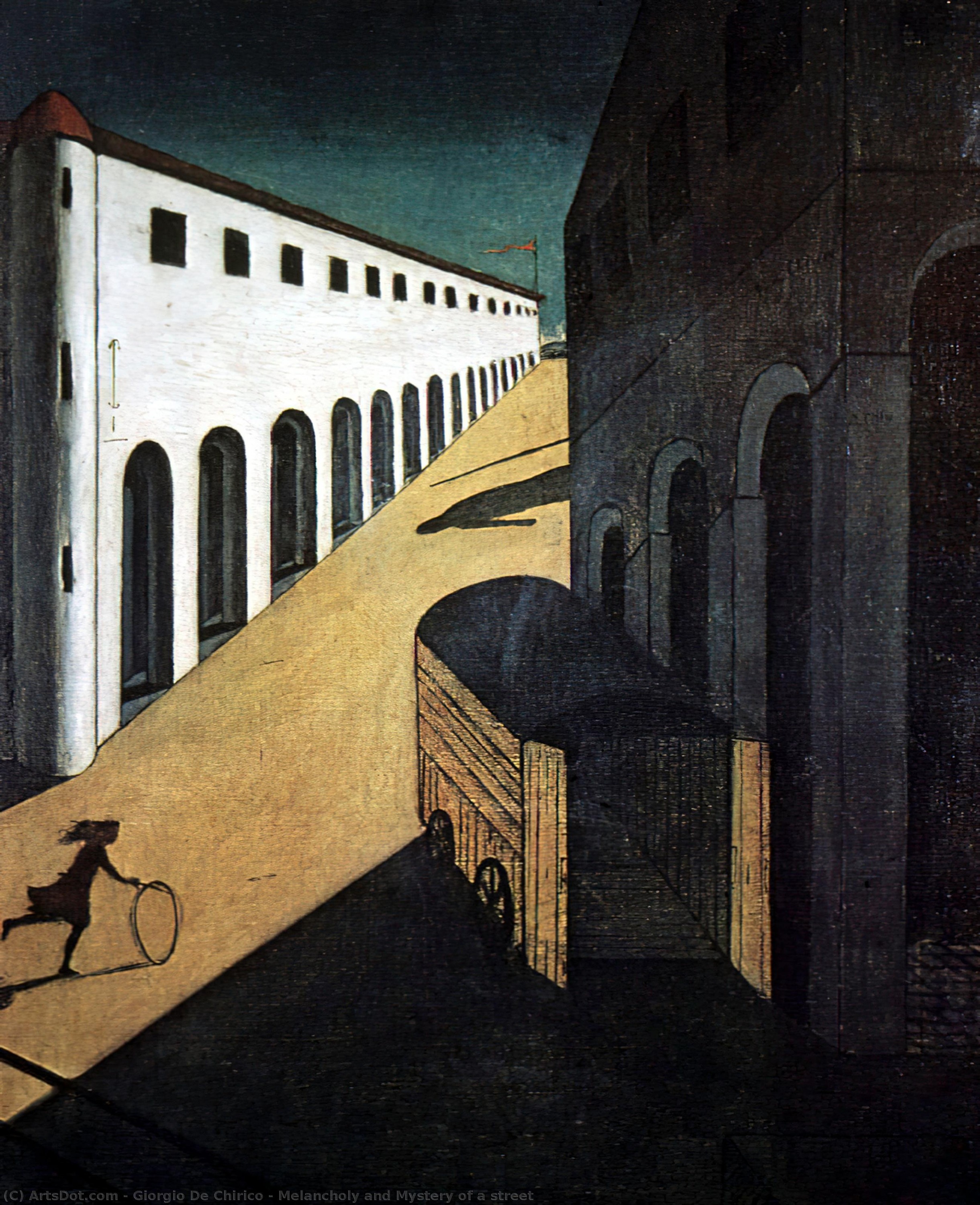 Giorgio de Chirico, The Mystery and Melancholy of a Street, 1914