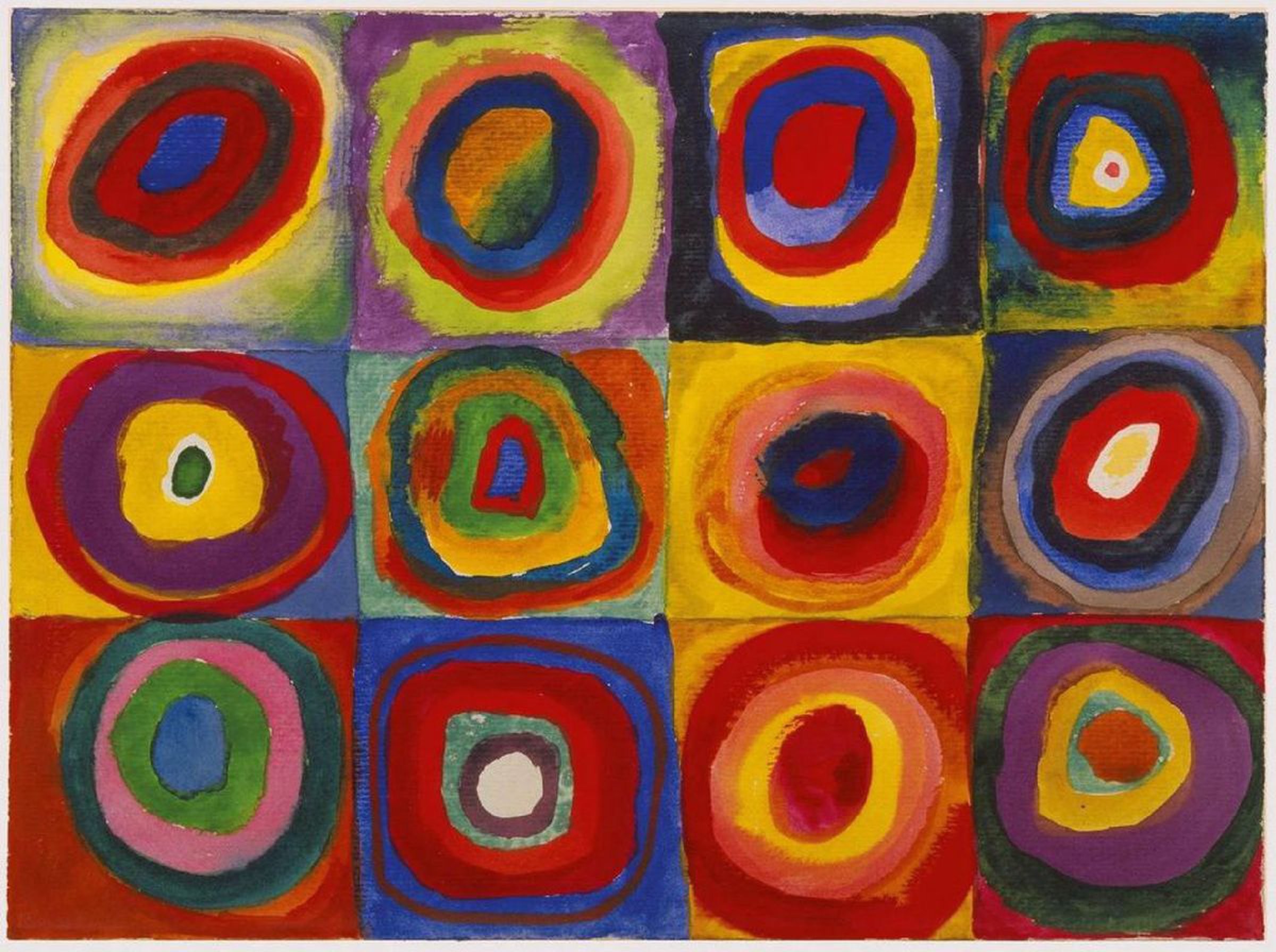 Wassily Kandinsky, Squares with Concentric Circles, 1913