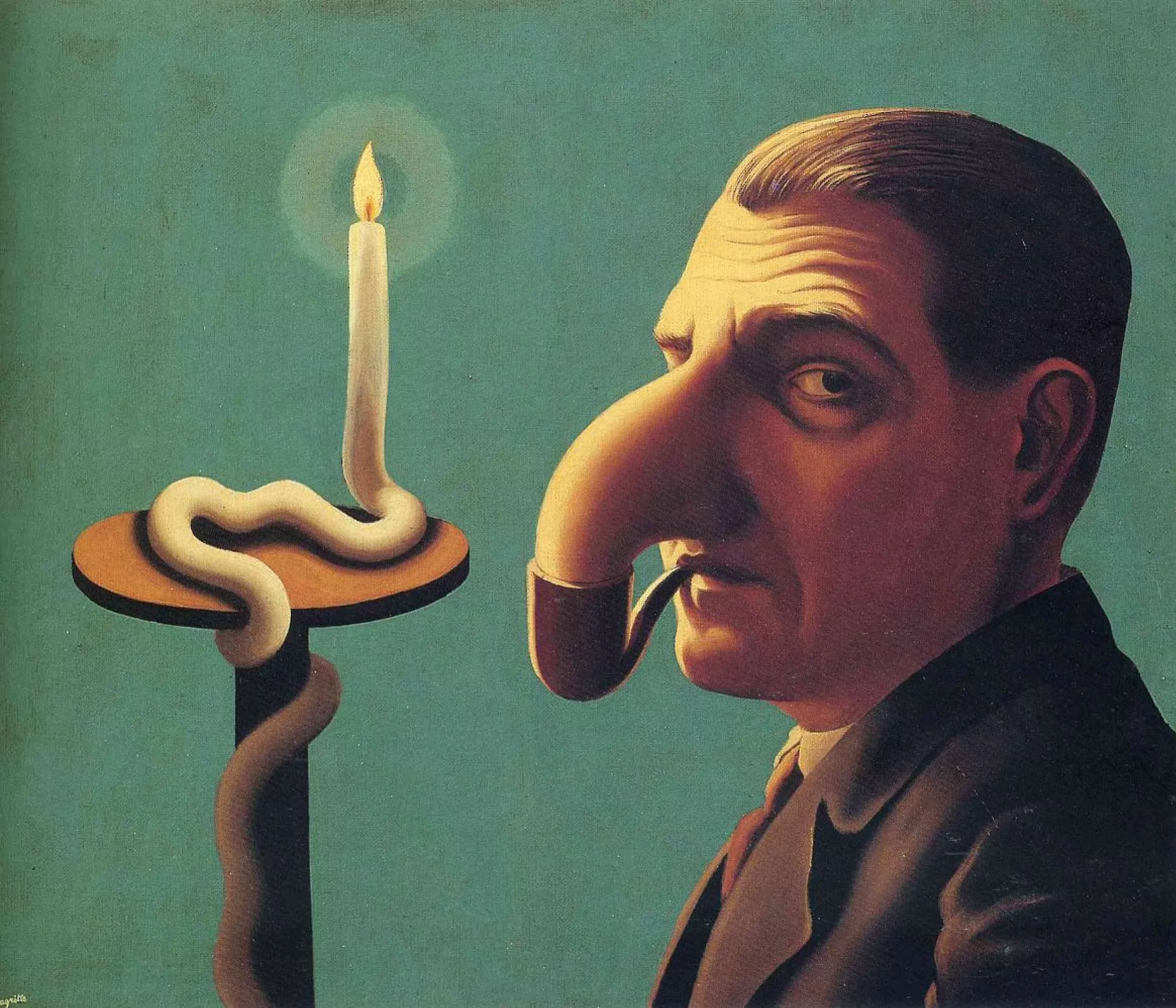 La Lampe Philosophique was painted by René Magritte in 1936.