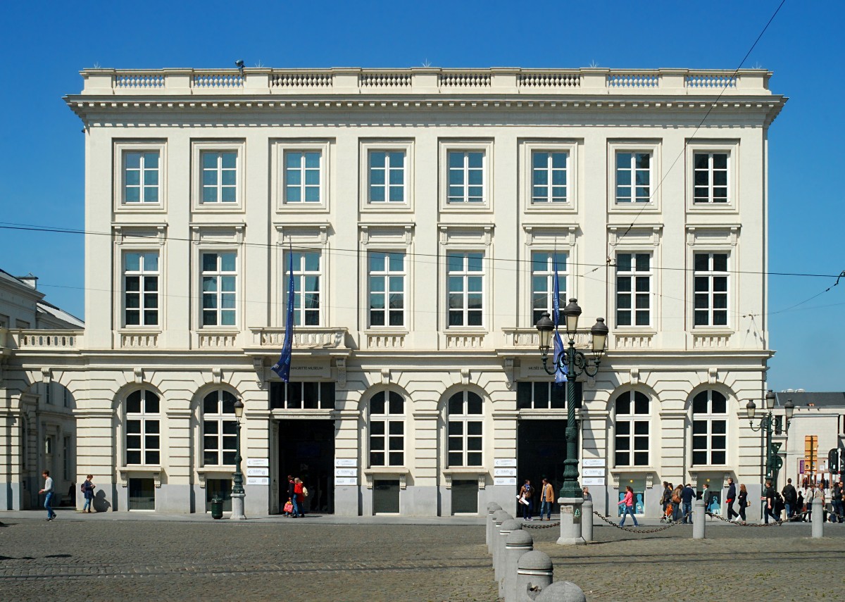 The façade of the Magritte Museum on the Place Royale in Brussels