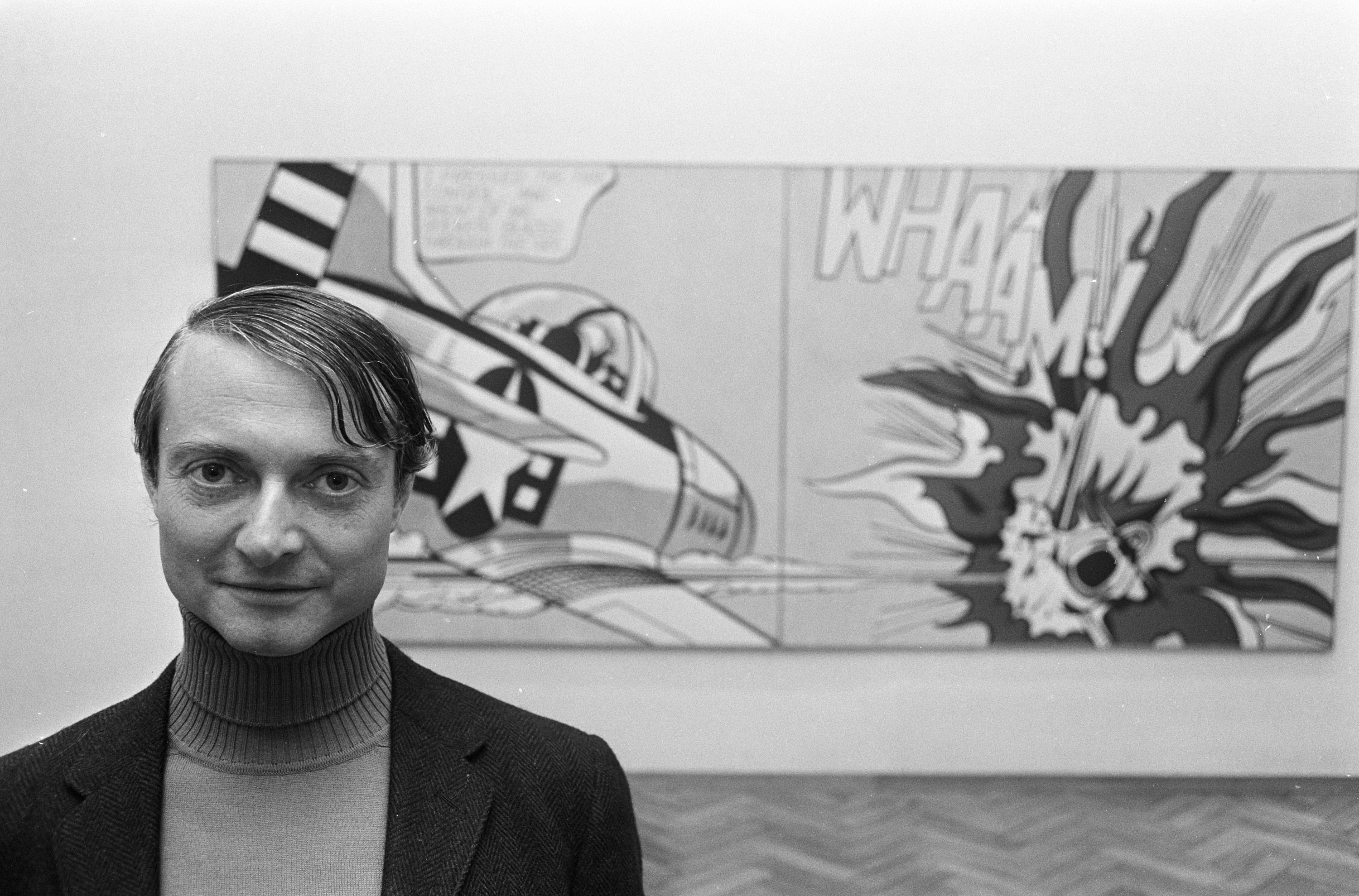 Roy Lichtenstein in his studio