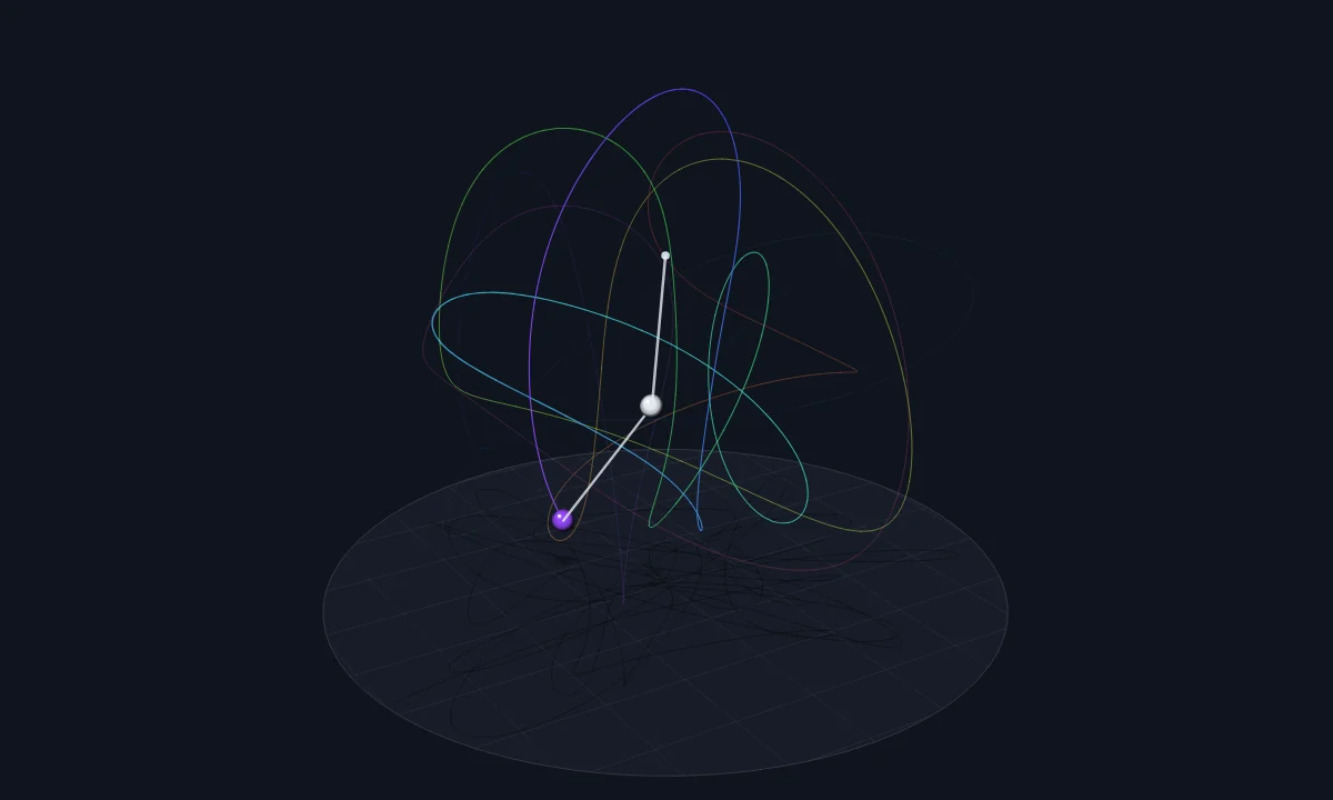 PictorX feature - 3D double pendulum