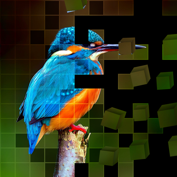 Exploding Cubes photo effect preview