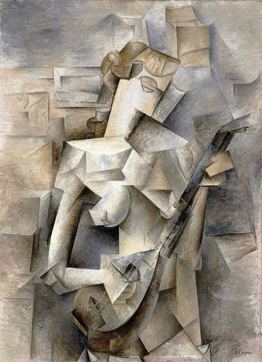 Girl with a Mandolin (Fanny Tellier) by Pablo Picasso