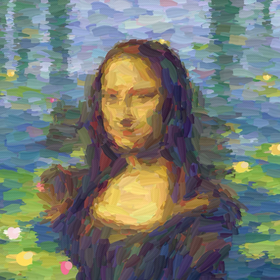 Impressionism photo filter example in PictorX