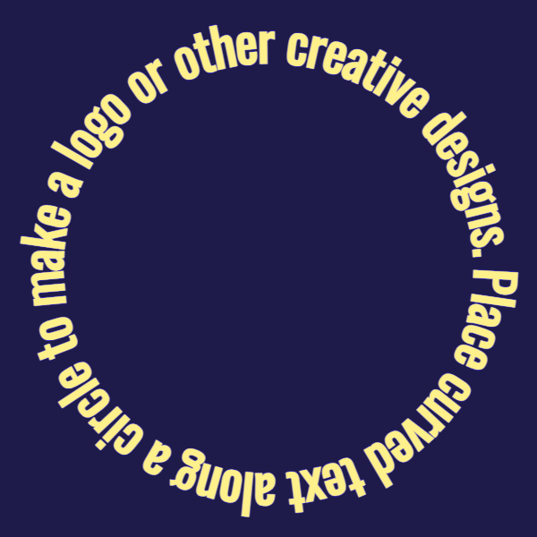 Circular Text text effect preview