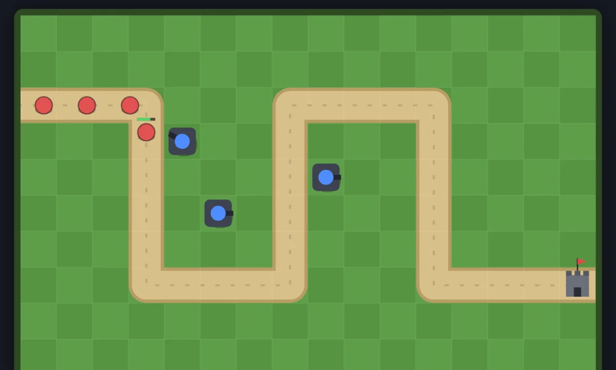 PictorX の タワーディフェンス の例