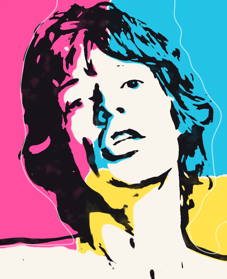 Ví dụ Mick Jagger, 1975 trong PictorX