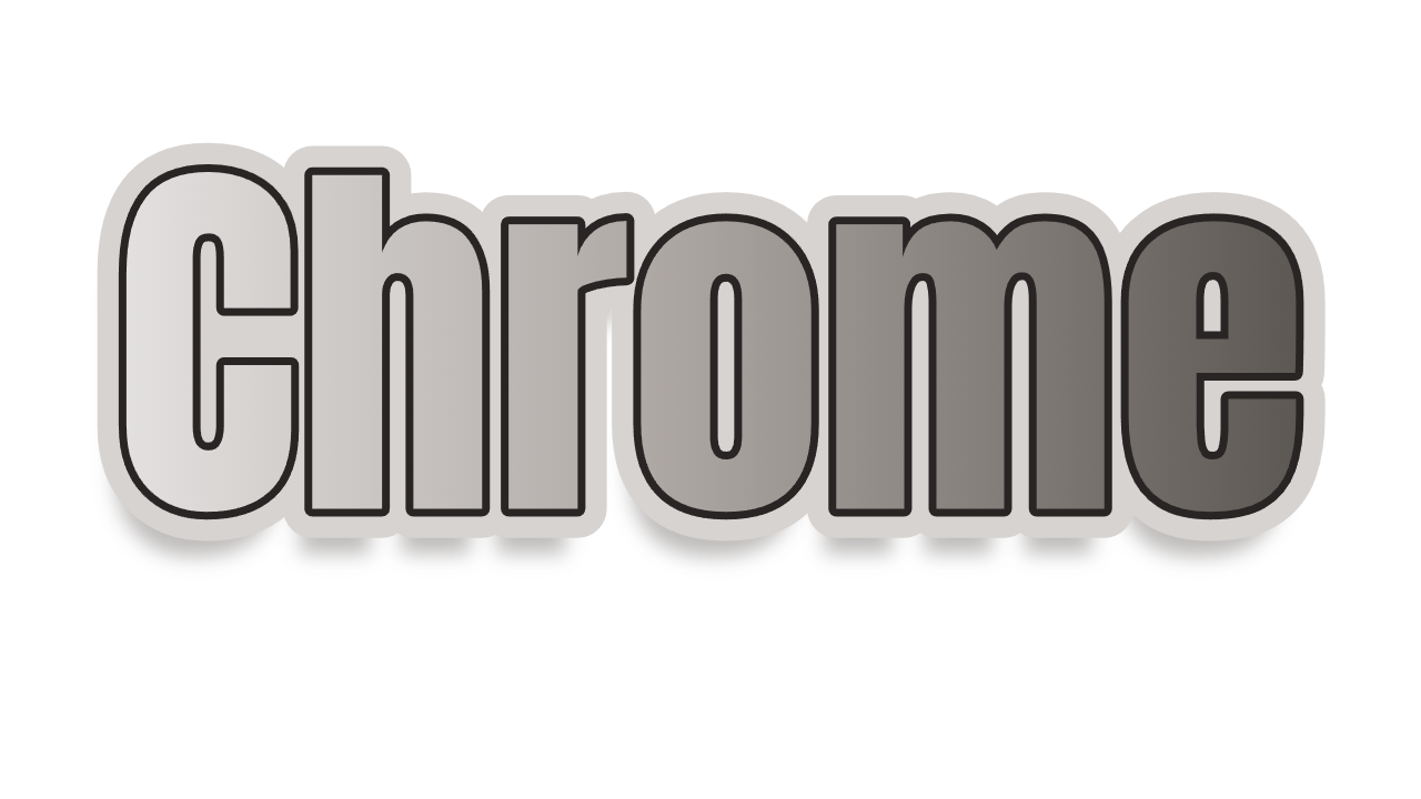 PictorX teksteffekt - Chrome Type