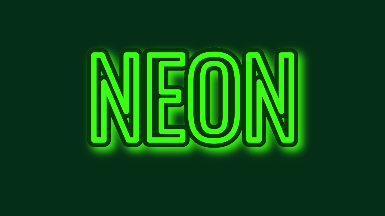 PictorX teksteffekt - Neon Hollow