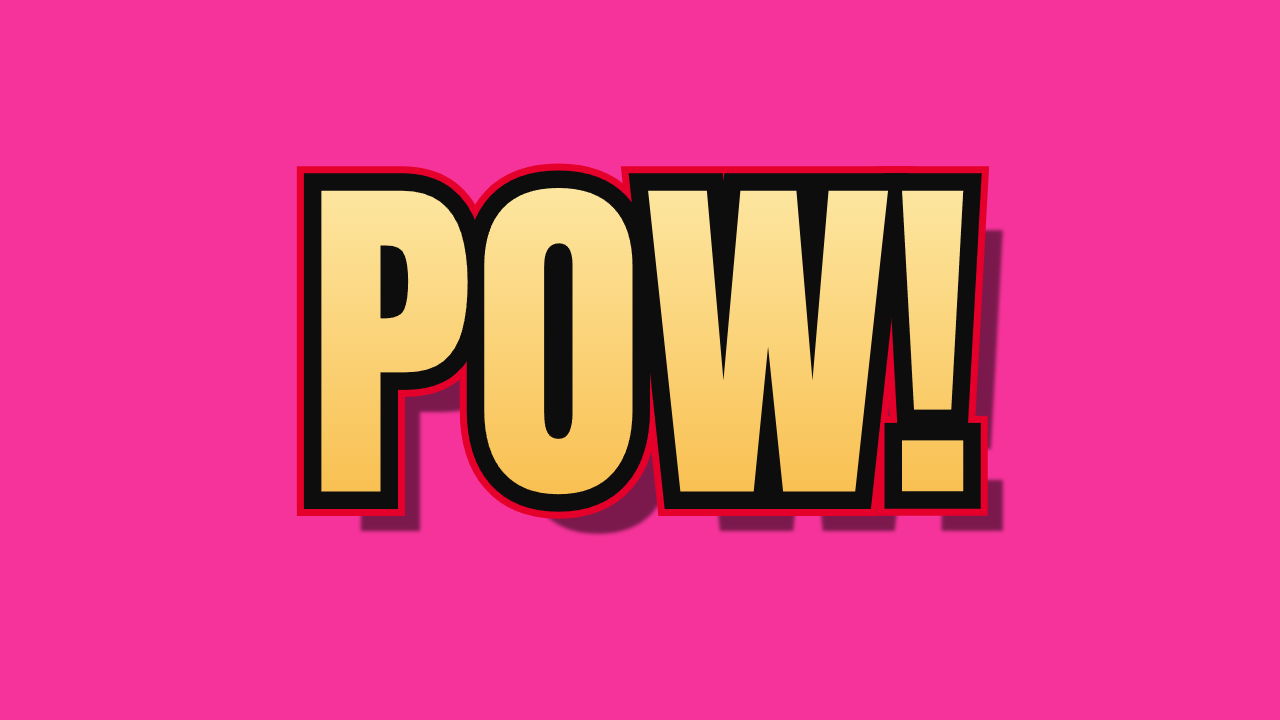 PictorX teksteffekt - Pop Comic