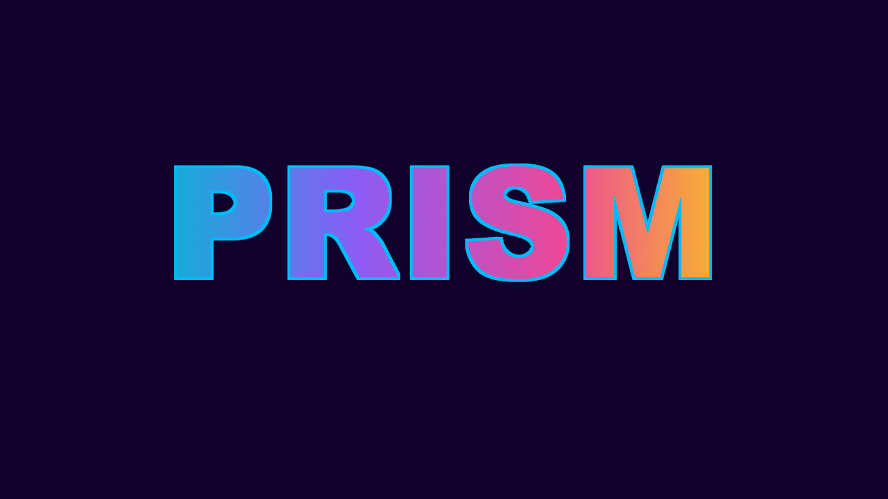 PictorX teksteffekt - Prism Glow