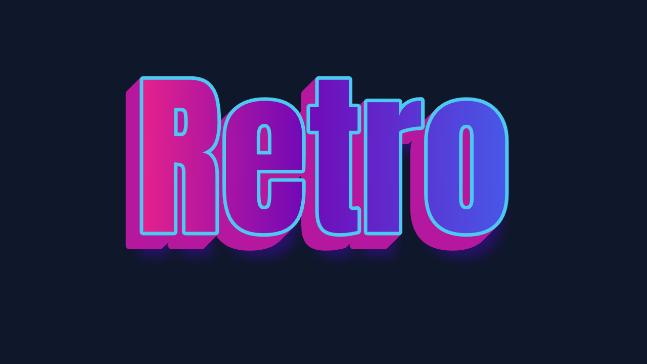 PictorX teksteffekt - Retro