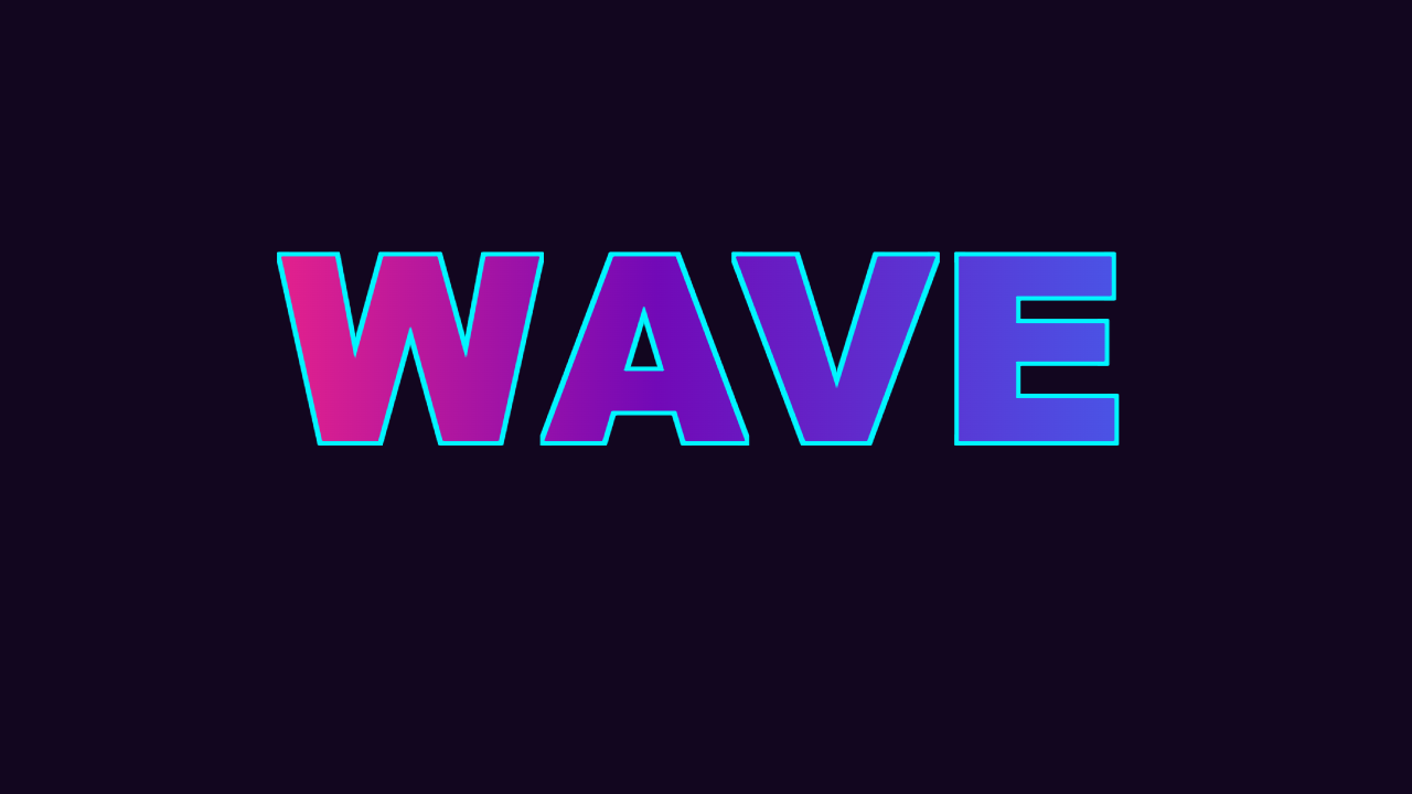 PictorX teksteffekt - Synthwave Stack
