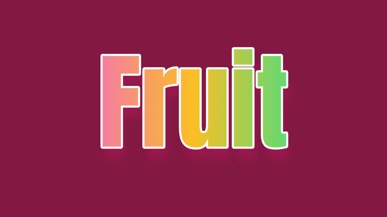 PictorX teksteffekt - Tutti Frutti