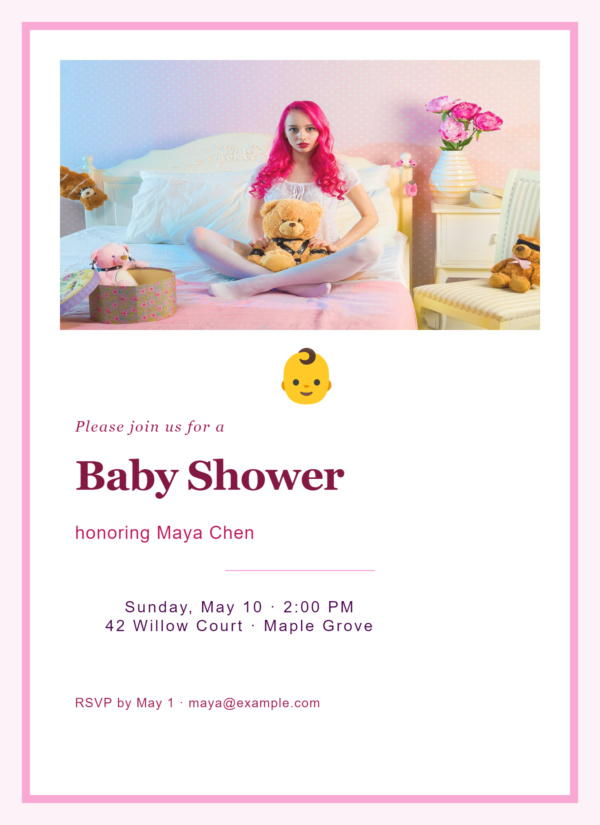 PictorX template - Baby Shower Invitation