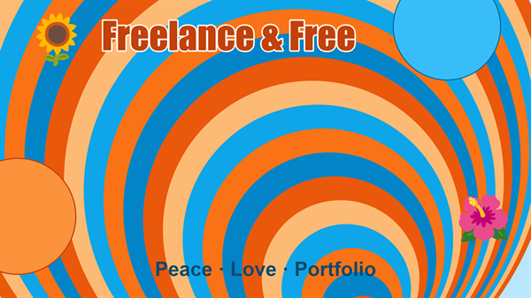 PictorX template - Blue & Orange Hippie Portfolio