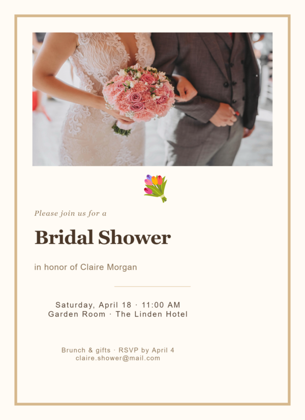 PictorX template - Bridal Shower Invitation
