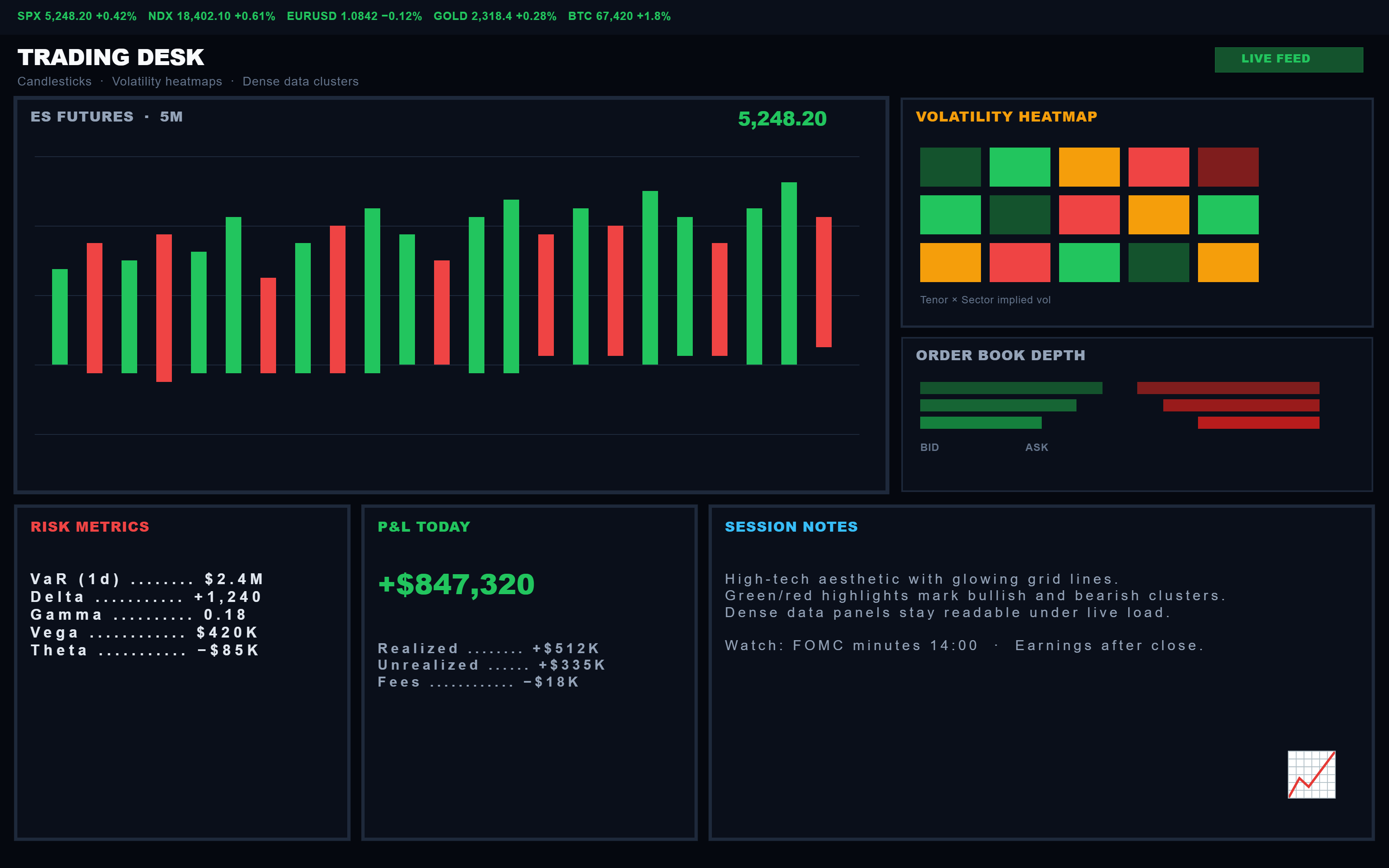 PictorX template - Financial Trading Dashboard