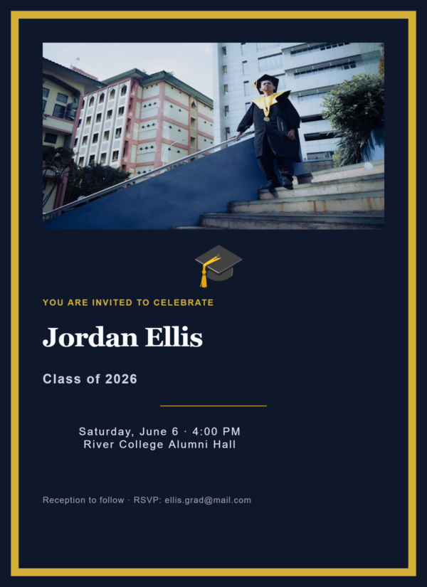 PictorX template - Graduation Invitation
