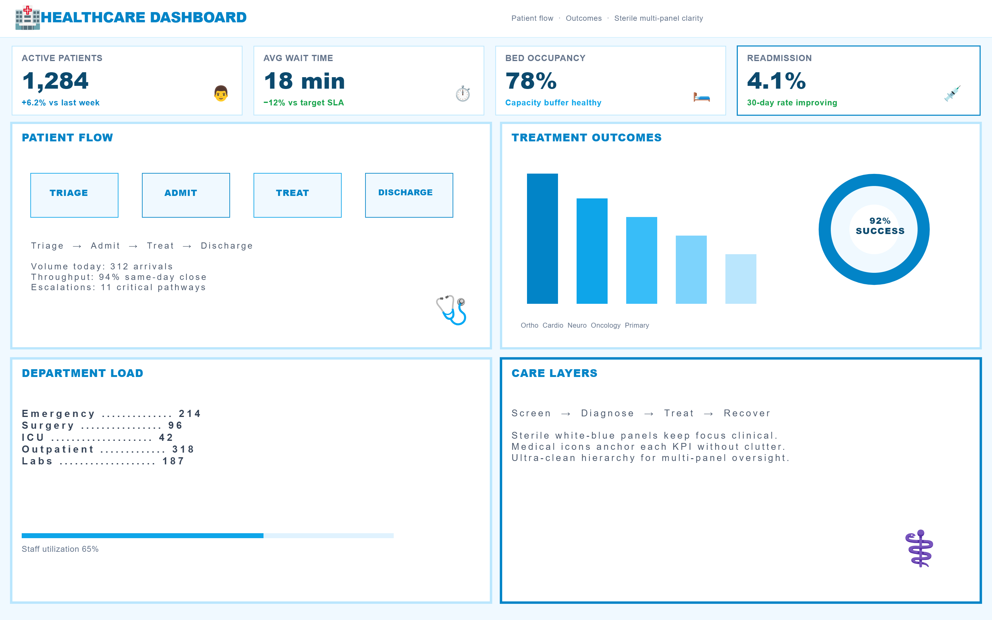 PictorX template - Healthcare Dashboard