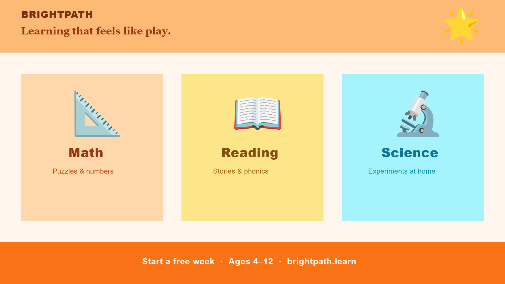 PictorX template - Kids Learning Website