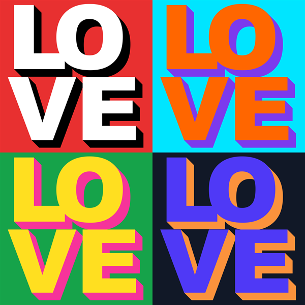 Love 2x2 photo editor template
