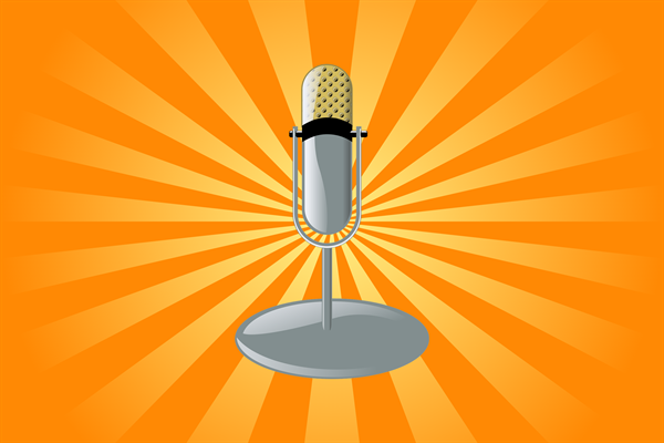 Microphone photo editor template