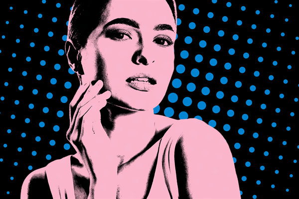 Pink and Blue Dots photo editor template