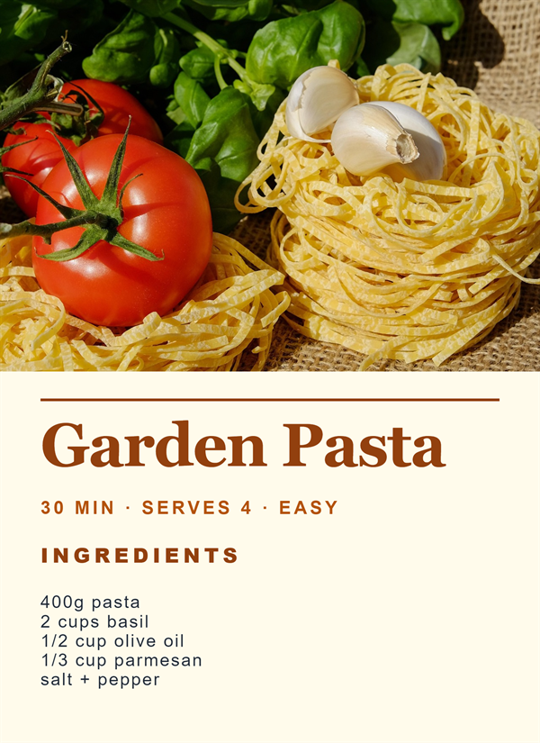 Recipe Card photo editor template