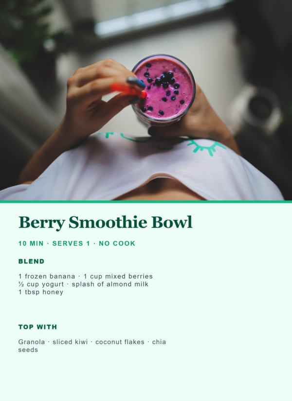 PictorX template - Smoothie Bowl Recipe