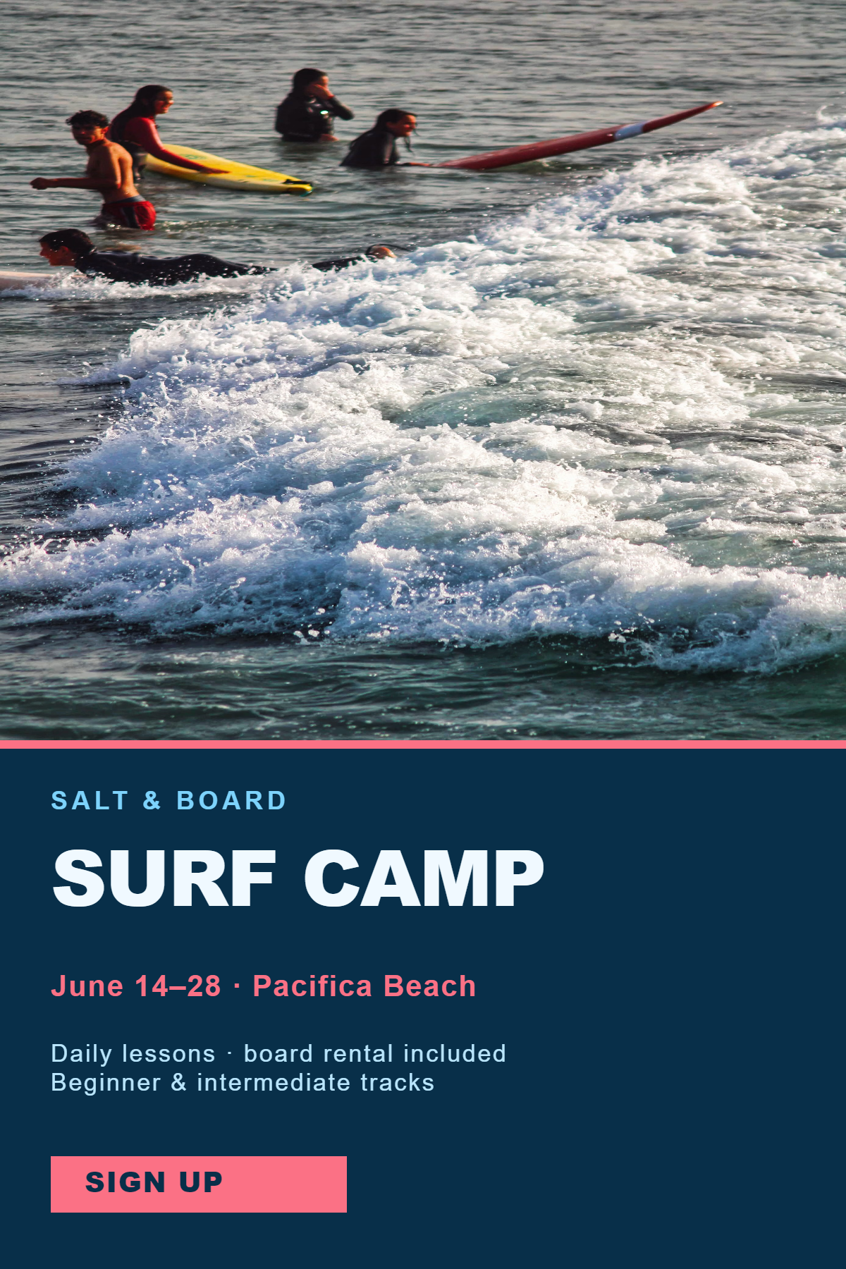 PictorX template - Surf Camp Flyer