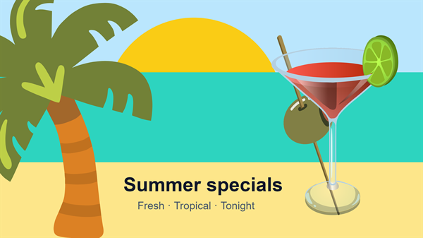 Tropical Cocktail photo editor template