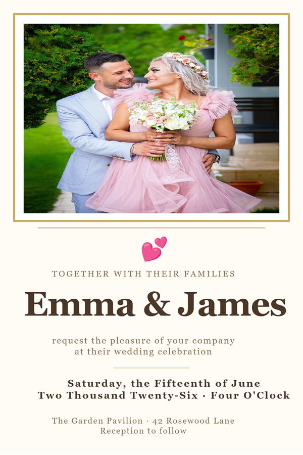 Wedding Card photo editor template