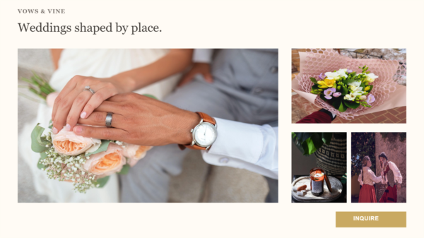 PictorX template - Wedding Planner Website