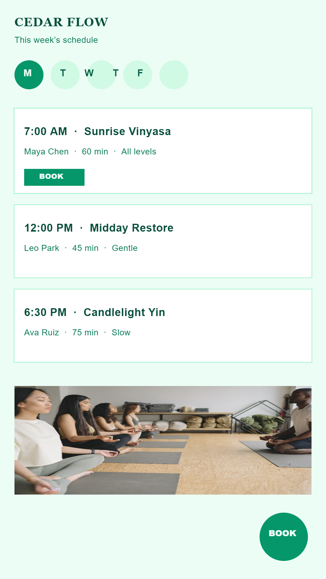 PictorX template - Yoga Studio Mobile Website